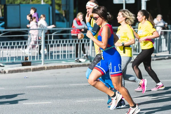 Novosibirsk Rússia Setembro 2020 Meia Maratona Raevich Correr Multidão Maratona — Fotografia de Stock