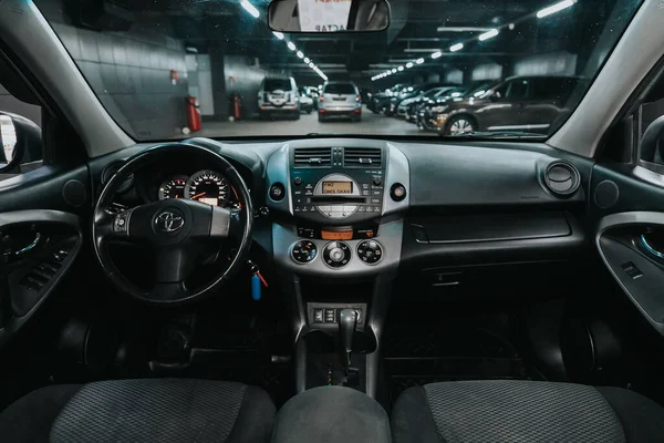 Новосибірськ Росія Вересня 2020 Toyota Rav Рульове Колесо Перемикач Важеля — стокове фото