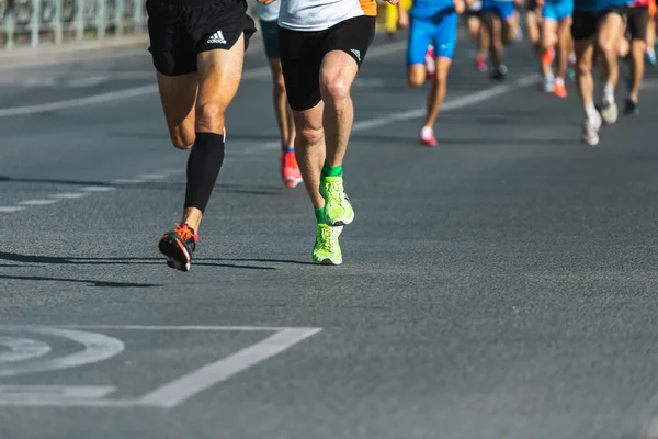 Novosibirsk Russia September 2020 Raevich Half Marathon Close Legs Running — Stock Photo, Image