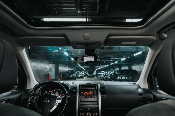 Novosibirsk Rusland September 2020 Nissan Trail Auto Interieur Achteraanzicht Van — Stockfoto