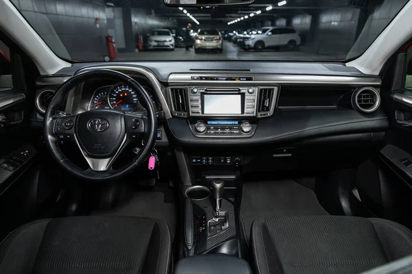 2020 Novosibirsk Russia August 2020 Toyota Rav Steering Wheel Shift — 스톡 사진