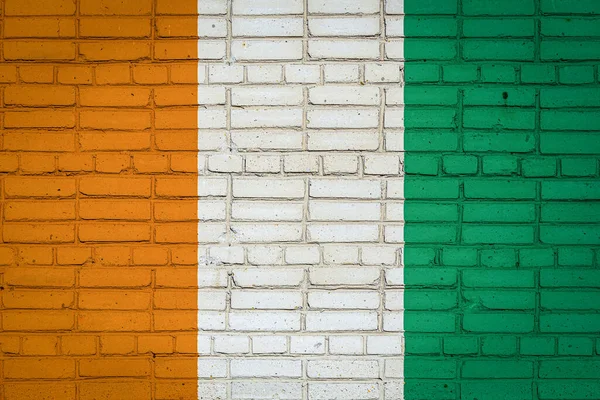 Bandera Nacional Costa Marfil Que Representa Colores Pintura Una Antigua — Foto de Stock