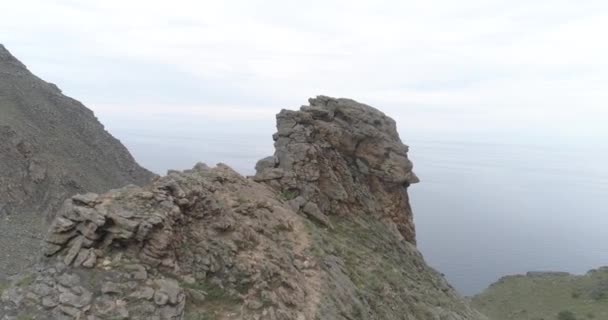 Baikal Islas Olkhon Disparando Desde Dron Fotografía Aérea Región Irkutsk — Vídeo de stock