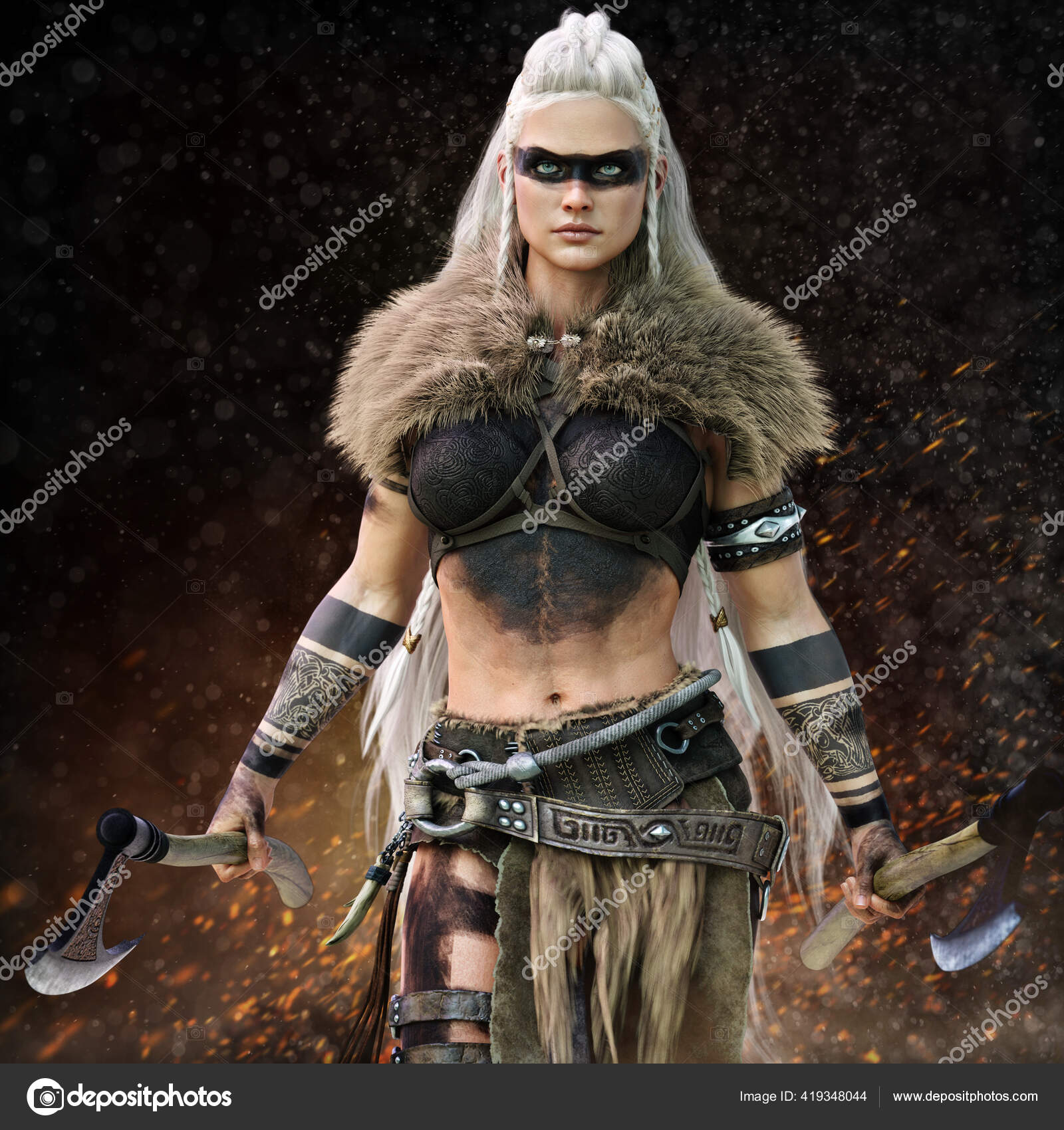 Fantasia feminino de viking bárbaro - Barbarian Viking Womens Costume