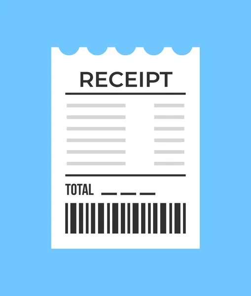 Boş arka plan üzerinde beyaz kağıt giriş onay. Denge hesabı vergi kavramı. Vektör düz çizgi film grafik tasarım öğesi izole simgesi