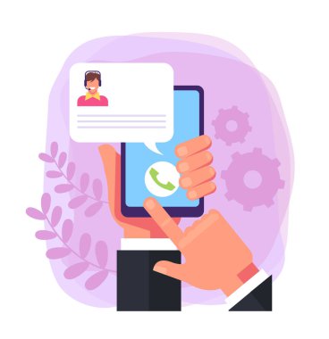 Teknik destek yöneticisi ofis çalışanı kavramı. Vektör düz karikatür izole grafik tasarım illüstrasyon