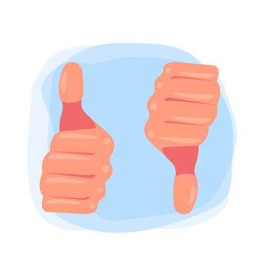 Sevmeme el kolu simgesi gibi. Vektör tasarım grafik düz karikatür illüstrasyon