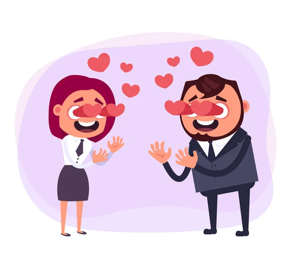 Dating Love Konzept Vektor Flach Cartoon Design Grafische Illustration — Stockvektor