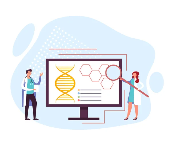 Koncepcja Laboratoryjnej Diagnostyki Medycznej Vector Płaski Graficzny Ilustracja Kreskówka — Wektor stockowy