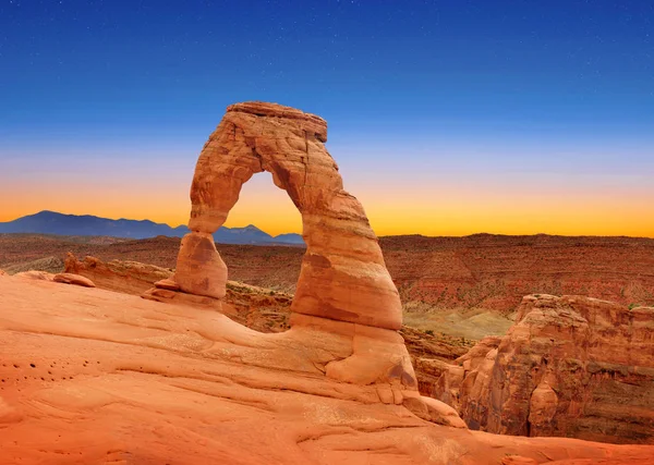 Delikátní Oblouk Národním Parku Arches Utah Usa — Stock fotografie