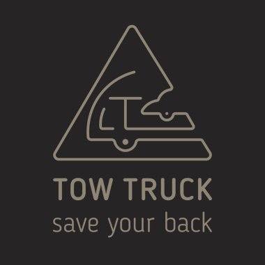 Çekici kamyon simge izole vektör. Vektör logo için izole kamyon simgesi çekme marka. İşaret için izole kamyon simgesi çekme düz web sitesi, reklam. Hat sanat vektör çekme kamyonu simgesi, etiket, simgesi