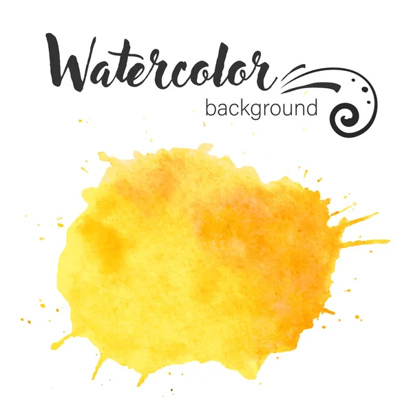 Aquarelle peinture blob vecteur. aquarelle peinture blob vecteur zone de texte isolé pour la conception, la publicité, l'étiquette. Blob de peinture jaune pour web, vente, bannière, zone de texte. Boîte de texte vectorielle sur tache de peinture aquarelle . — Image vectorielle