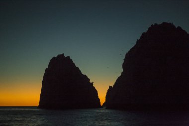 ark, Land's End, Cabo San Lucas, Baja California Sur, Meksika gün batımında