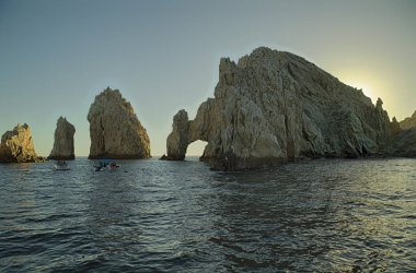ark, Land's End, Cabo San Lucas, Baja California Sur, Meksika gün batımında