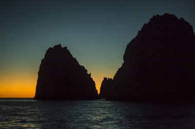 Cabo San Lucas, Meksika, kemer noktası (El Arco). Açık okyanusta taraftan göster.
