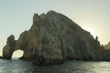 Cabo San Lucas, Meksika, kemer noktası (El Arco). Açık okyanusta taraftan göster.