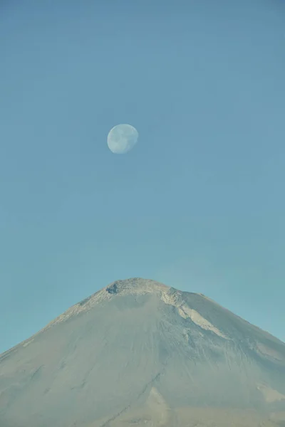Sky Landschap Maan Vulkaan Popocatepetl — Stockfoto