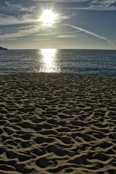 Textur Sand Strand Öken Huatulco Oaxaca Mexiko — Stockfoto