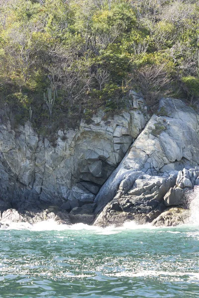 Cara Piedra Bahias Huatulco Océano Pacífico Oaxaca — Foto de Stock