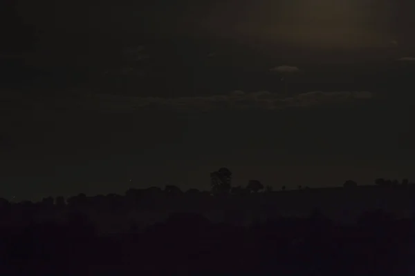 Nachthimmel Vollmond Bäume Und Erde — Stockfoto
