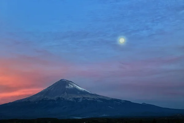 Céu Paisagem Lua Vulcão Popocatepetl — Fotografia de Stock