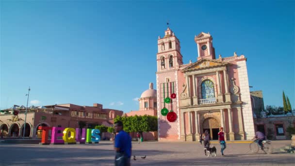 Tequisquiapan Querétaro México Plaza Principal Tequisquiapan — Vídeo de stock