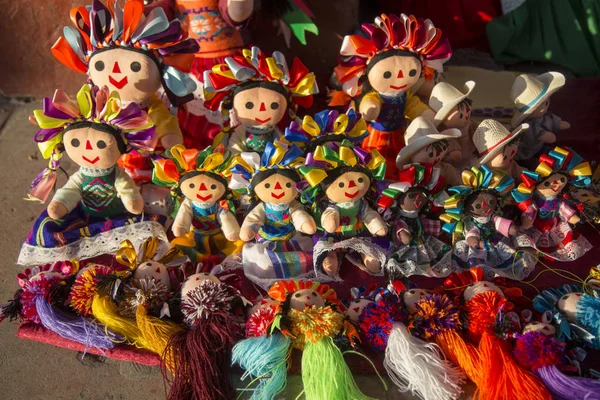 Muñecas Tradicionales Mexicanas Trapo María Macho Hembra Venden Centro Querétaro — Foto de Stock