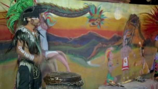 Queretaro Ιανουάριος 2020 Μεξικάνικη Ομάδα Pueblo Mayareconstructs Purification Queretaro Μεξικό — Αρχείο Βίντεο