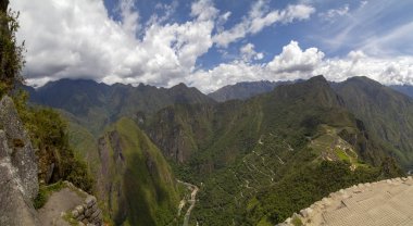 Huaynapicchu dağın, Machu Picchu, Peru - Ruins İnka İmparatorluğu'nun şehir