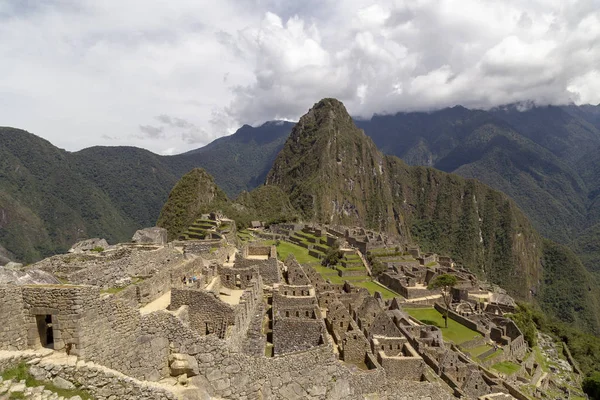 Machu Picchu Montaña Huayna Picchu Perú Vistas Desde Puerta Del — Foto de Stock