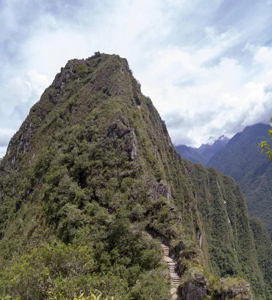 Montagna Huayna Picchu Perù Rovine Della Città Dell Impero Inca — Foto Stock