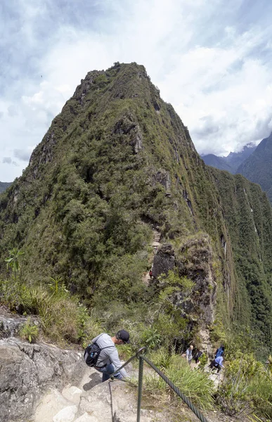 Huayna Picchu Hora Peru Ruiny Incké Město Huaynapicchu Horu Posvátné — Stock fotografie