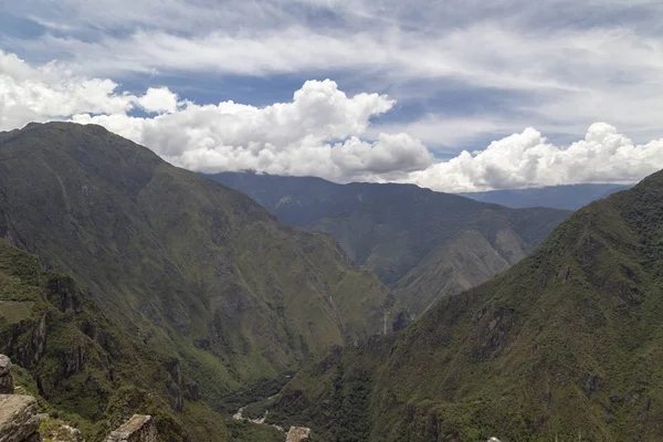 Vue Panoramique Machu Picchu Pérou Ruines Ville Empire Inca Montagne — Photo