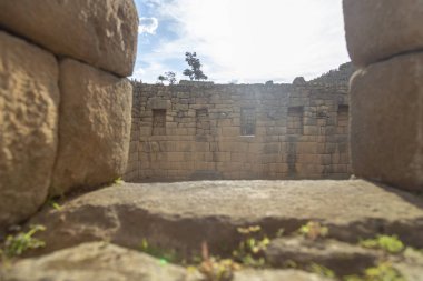 Peru'daki Machu Picchu, Inca ayrıntı atış Harabeleri