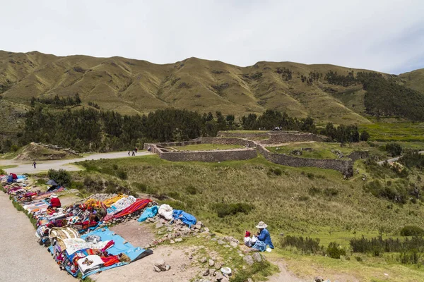 Cusco, perú - 20 de enero de 2019 ruinas de la fortaleza de Puca Pucara — Foto de Stock