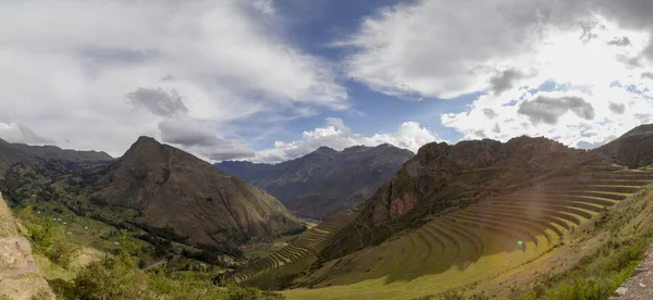 Pisaq, Ruins of Incan fortress, Urubamba Valley, Peru — стоковое фото