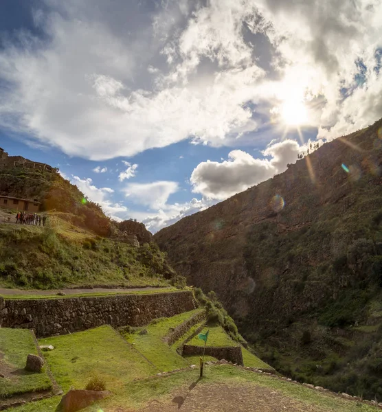 Pisaq, Ruínas da fortaleza Inca, Vale do Urubamba, Peru — Fotografia de Stock