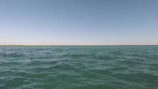 Solnedgång Lagunen Sju Färger Bacalar Quintana Roo Mxico — Stockvideo