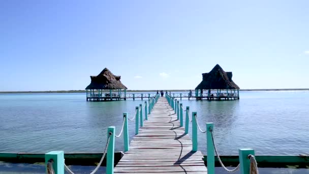 Bacalar Lagoa Das Sete Cores Quintana Roo México — Vídeo de Stock