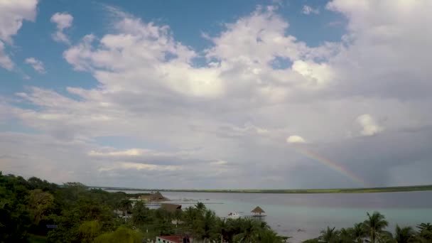 Laguna Bacalar Lagoon Pier Quintana Roo México — Vídeo de Stock
