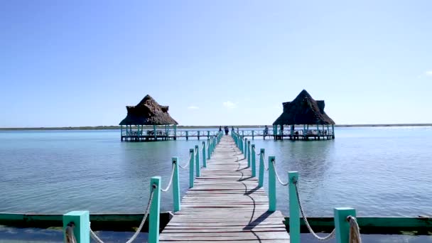 Pista Laguna Bacalar Quintana Roo México — Vídeos de Stock