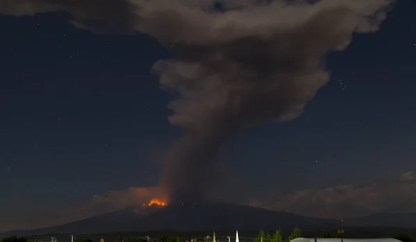 Puebla Mexiko-mars 18, 2019 Popocatepetl vulkanutbrottet — Stockfoto