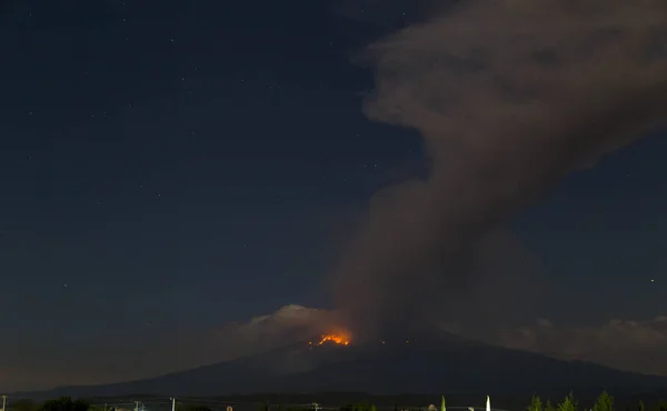 Puebla México- 18 de marzo de 2019 Erupción del volcán Popocatepetl — Foto de Stock