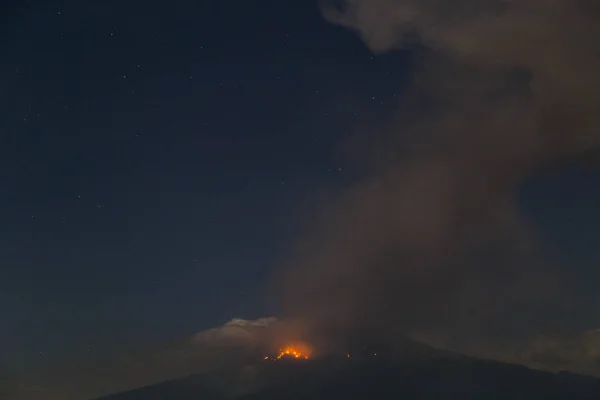 Puebla Mexico 18. mars 2019 Vulkanutbruddet i Popocatepetl – stockfoto