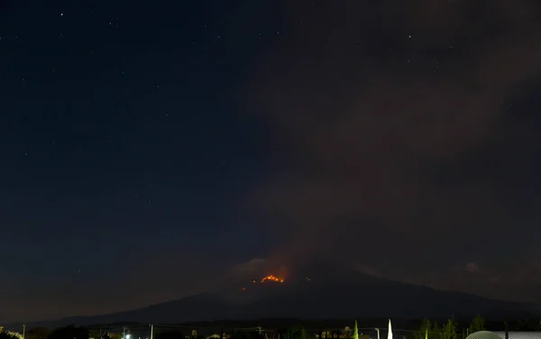 Puebla Mexico- 18 de março de 2019 Erupção do vulcão Popocatepetl — Fotografia de Stock