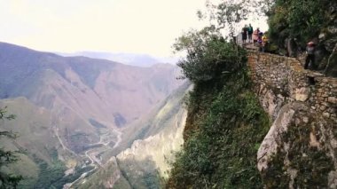 panoramik görünüm Machu Picchu, Peru - Ruins İnka İmparatorluğu'nun şehir ve Huaynapicchu dağ, kutsal vadi