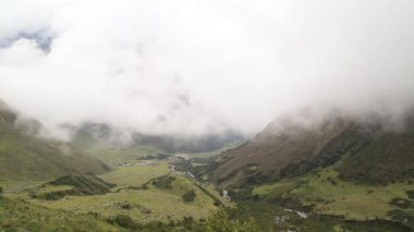 Salkantay trek Humantay gölü ,Peru, Cordillera Vilcabamba bulunan, Cusco