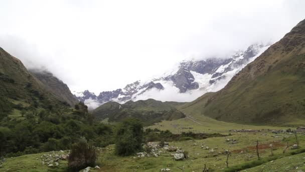 Lago Humantay Salkantay Trek Perú Ubicado Cordillera Vilcabamba Cusco — Vídeo de stock