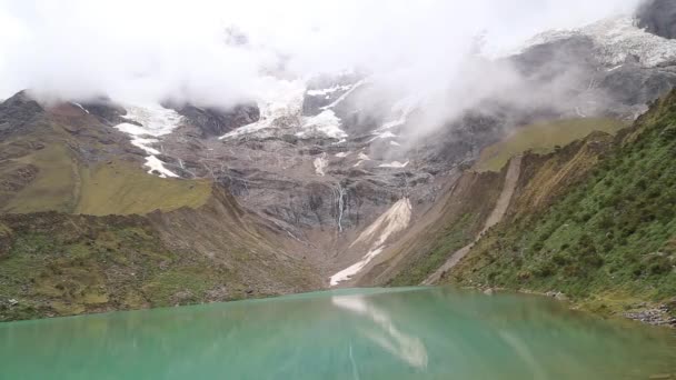 Lago Humantay Salkantay Trek Perú Ubicado Cordillera Vilcabamba Cusco — Vídeo de stock