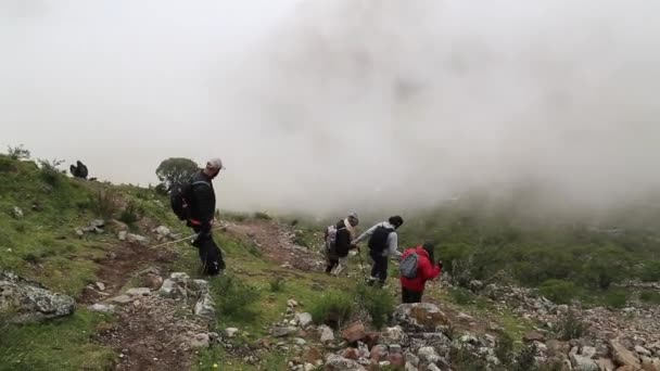 Lago Humantay Salkantay Trek Perú Ubicado Cordillera Vilcabamba Cusco — Vídeo de stock